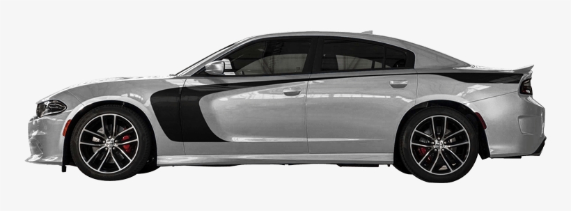 2015-2019 Charger Outer Scallop Swoosh With Tail On - Dodge Charger Daytona Stripe, transparent png