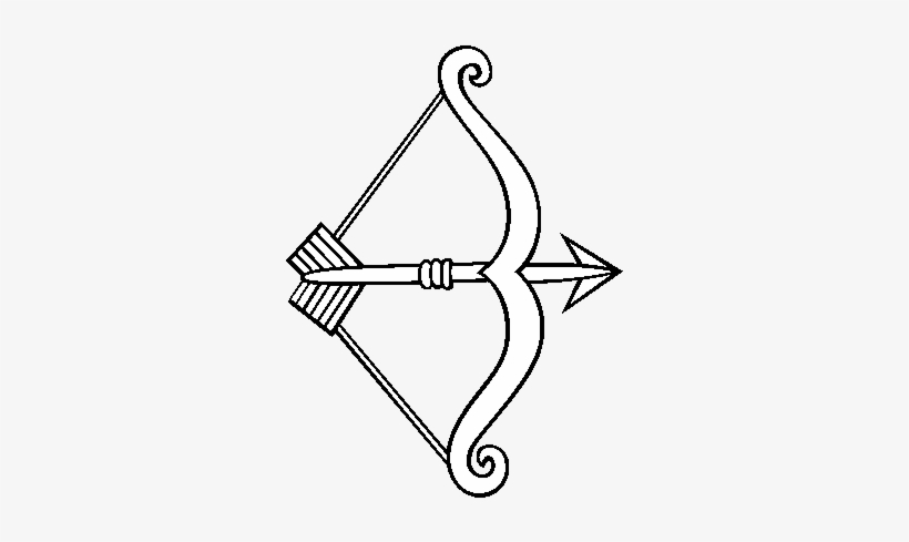 Arco E Flecha Png Image Library Stock - Colouring Images Of Bow And Arrow, transparent png