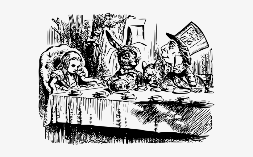 Mad Hatter's Tea Party - Mad Hatter's Tea Party Tenniel, transparent png