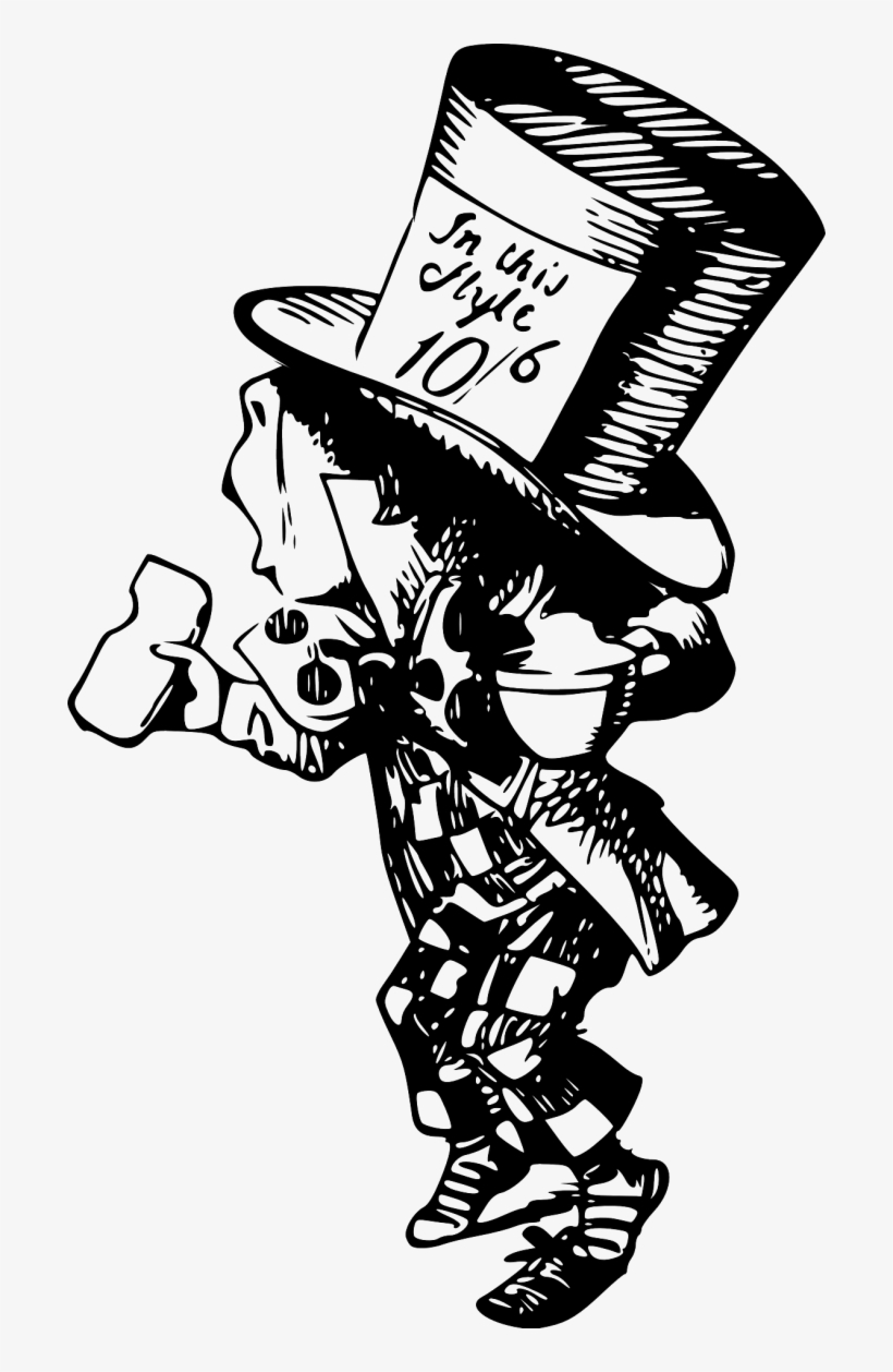 Today, October 6, Is Mad Hatter Day Because In John - Mad Hatter Original Drawing, transparent png