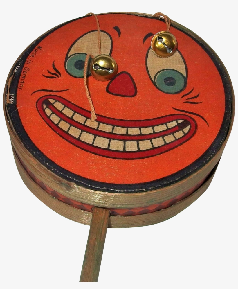 Jack O' Lantern Face Halloween Drum Shaker Noisemaker - Jack-o'-lantern, transparent png