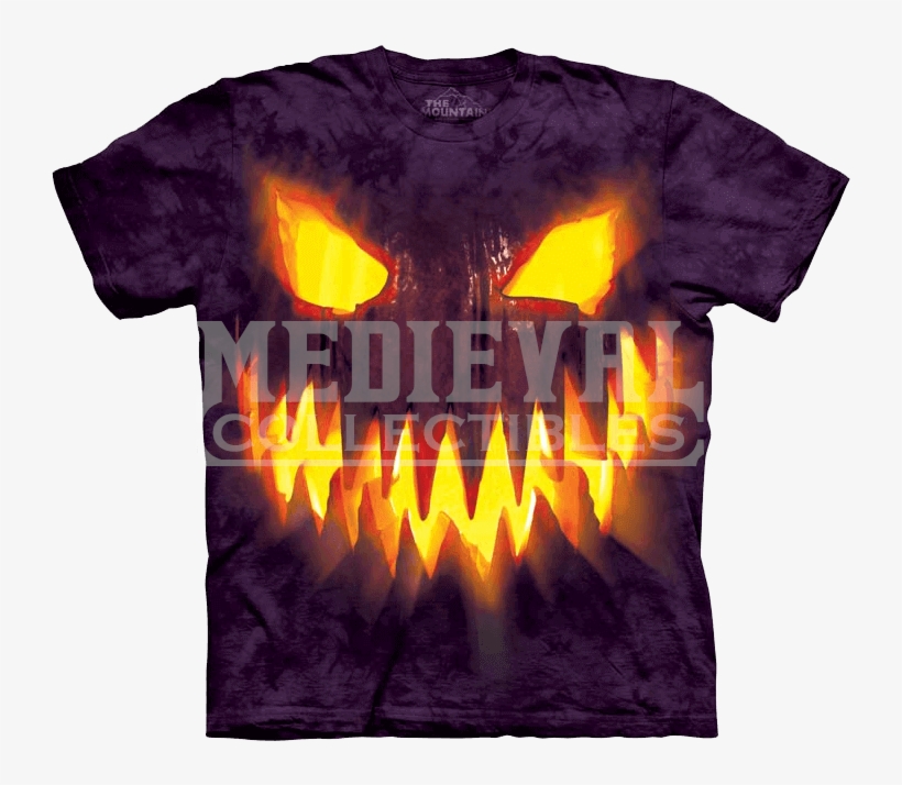 Big Face Jack O Lantern T Shirt - Mountain T Shirts, transparent png