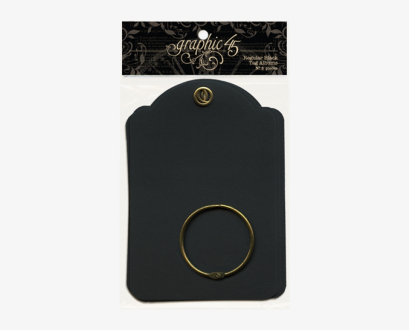 Graphic 45 - Regular Tags - Black - Graphic 45 Regular Tag Album-ivory By Graphic 45, transparent png