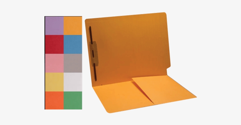 E Colored Pocket File Folders End Tab - File Folder, transparent png