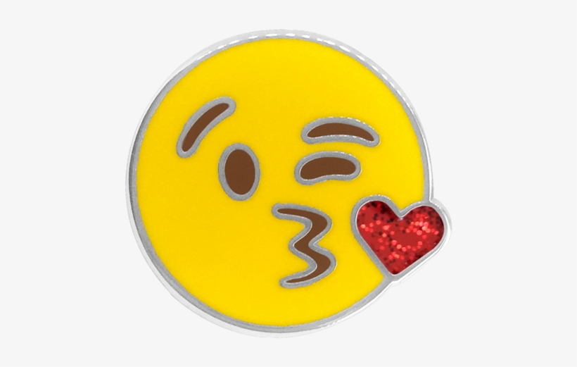 Kiss Emoji Pin - Emoji, transparent png