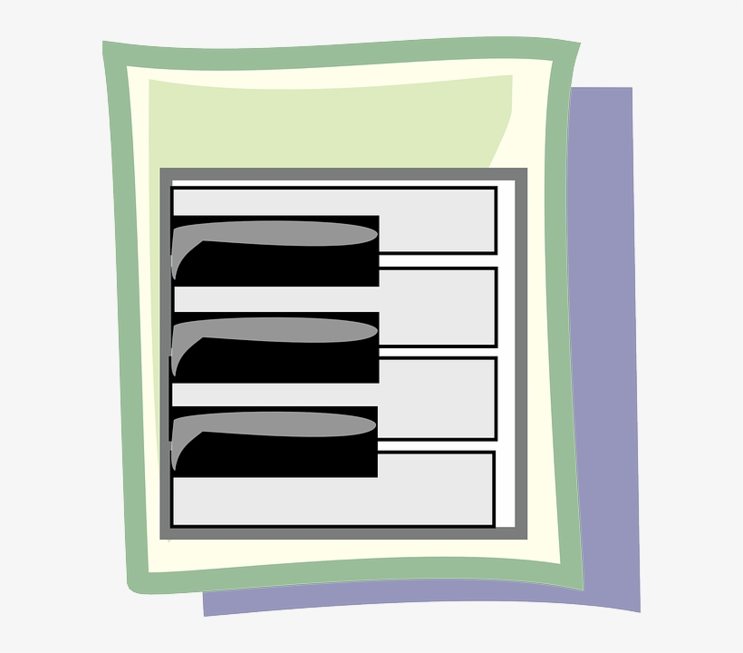 Icon, Keyboard, Piano, Keys, Theme, Key - Blank Sheet Music For Piano: Treble Clef With 100 Blank, transparent png