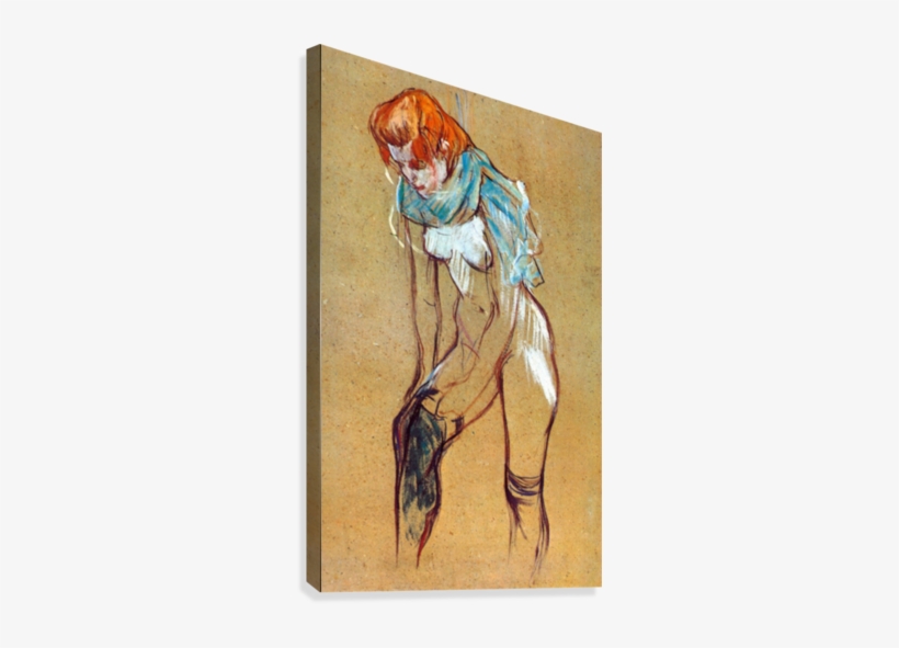 Stockings By Toulouse-lautrec Canvas Print - Henri Toulouse Lautrec Drawings, transparent png