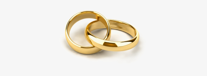 Weddings & Marriage - Gold Plain Wedding Rings, transparent png