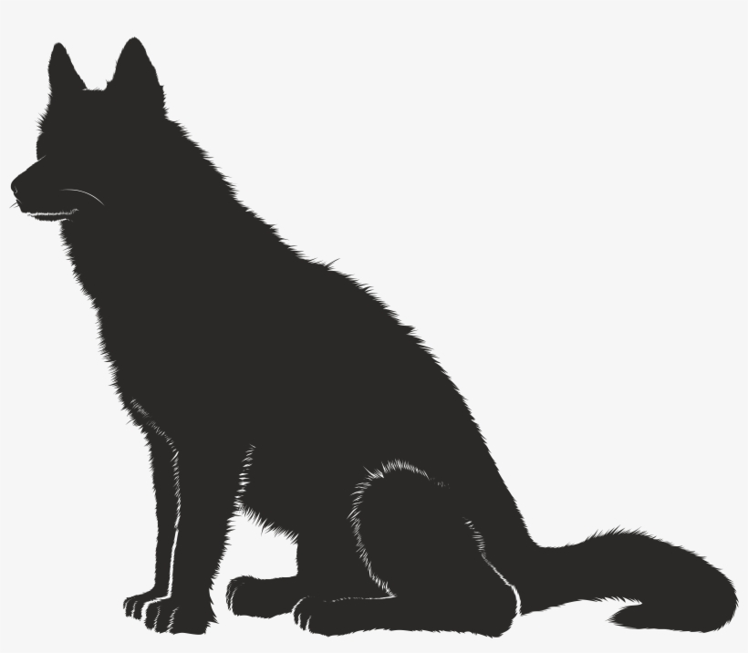 Free Clipart Of A Black And White Sitting Dog - Had A Black Dog, transparent png