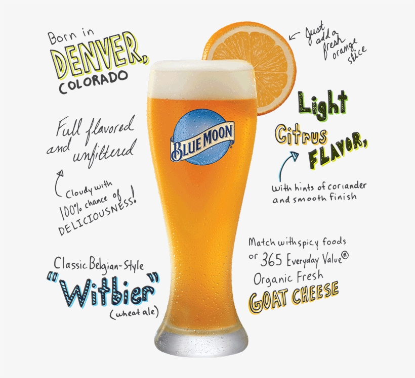 Shopping - Blue Moon Xl 23 Oz Wheat Beer Glass | Set Of 2 Bar, transparent png