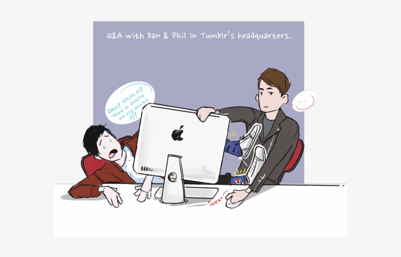 Daniel Howell On Twitter - Danisnotonfire And Amazingphil Fan Art, transparent png