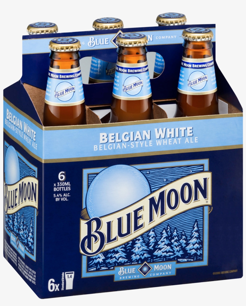 Blue Moon Belgian White 6 Pack, transparent png