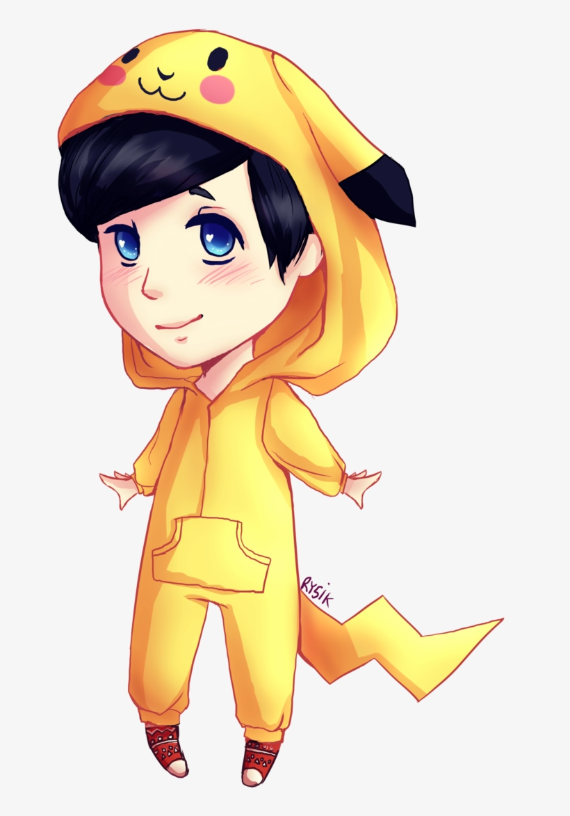 Phil Lester Cute Chibi By Rysikart On - Phil Lester Cartoon Drawing, transparent png