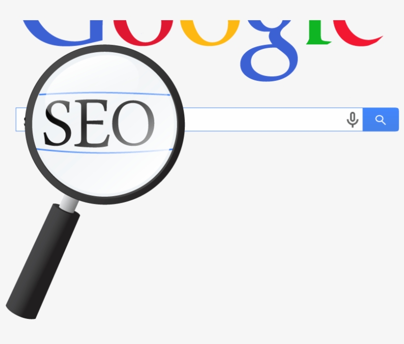 A Magnifying Glass Hovering Over A Search Bar With - Google, transparent png