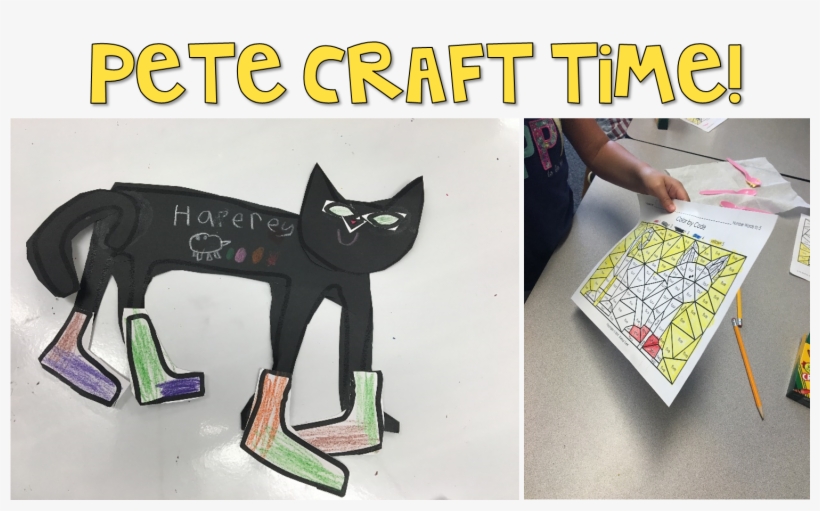 I Read, "pete The Cat, I Love My White Shoes," And - Black Cat, transparent png