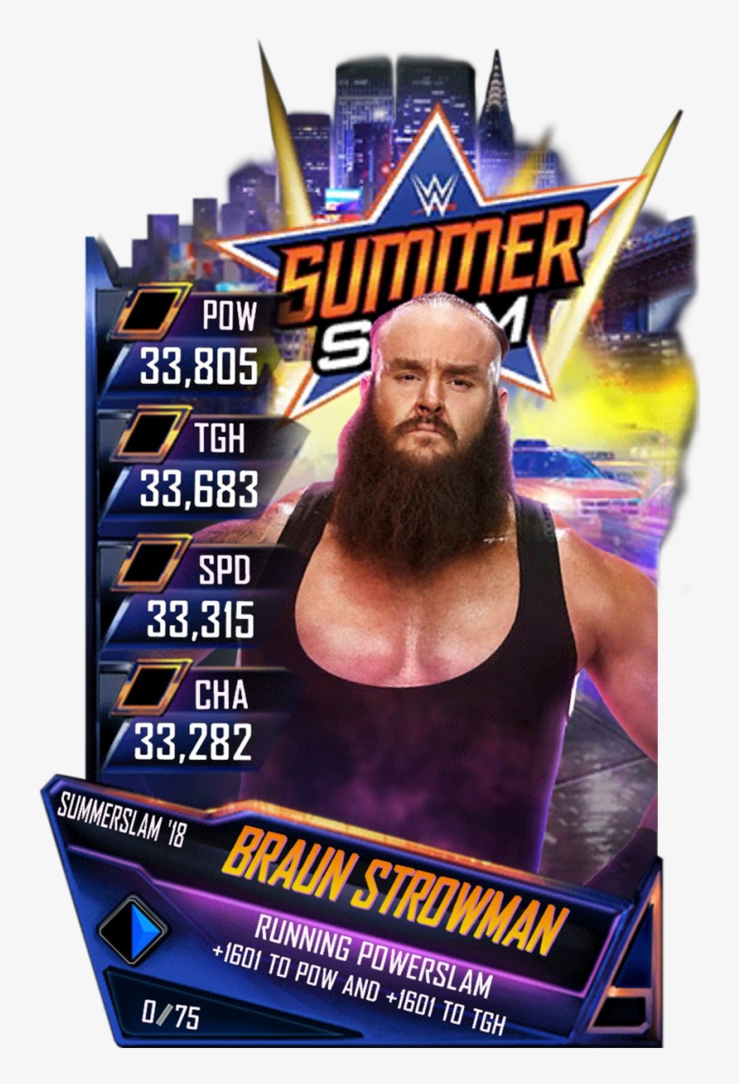 Braunstrowman S4 21 Summerslam18 - Wwe Supercard Summerslam 18, transparent png