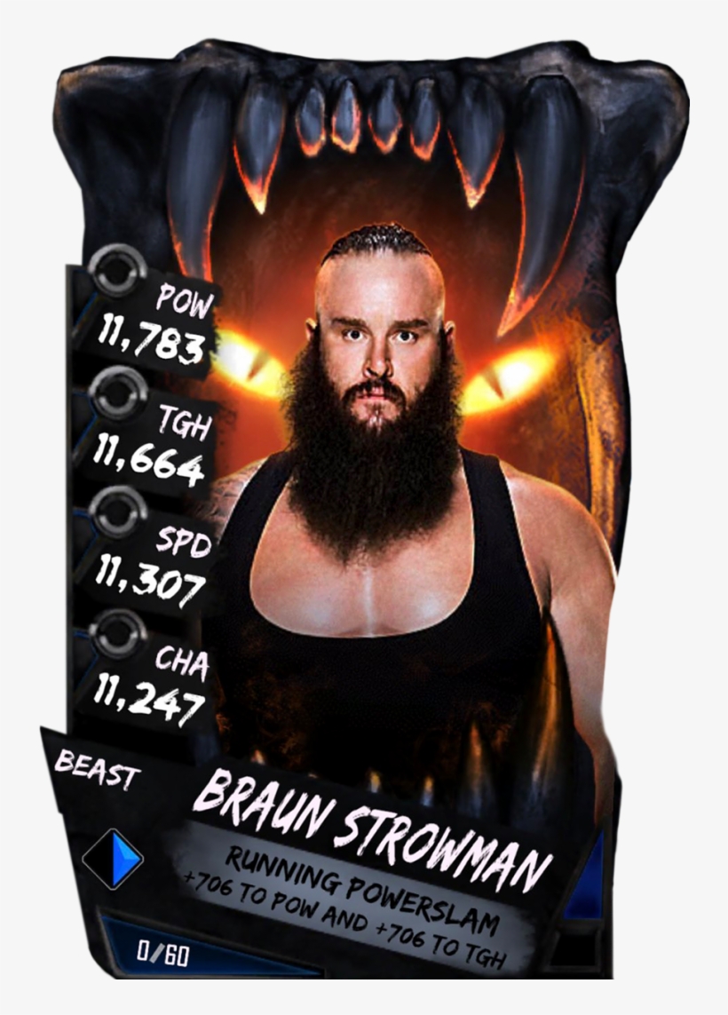 Braunstrowman S4 16 Beast - Wwe Supercard Beast Cards, transparent png
