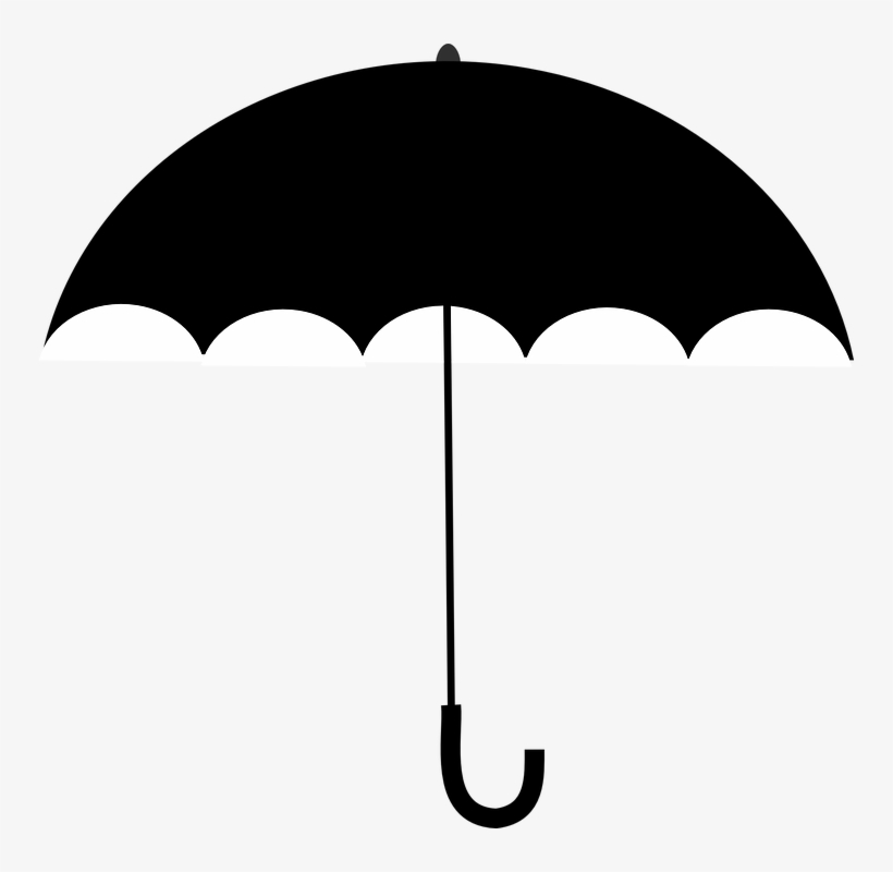 Cover Clipart Vector - Silhouette Of A Umbrella, transparent png