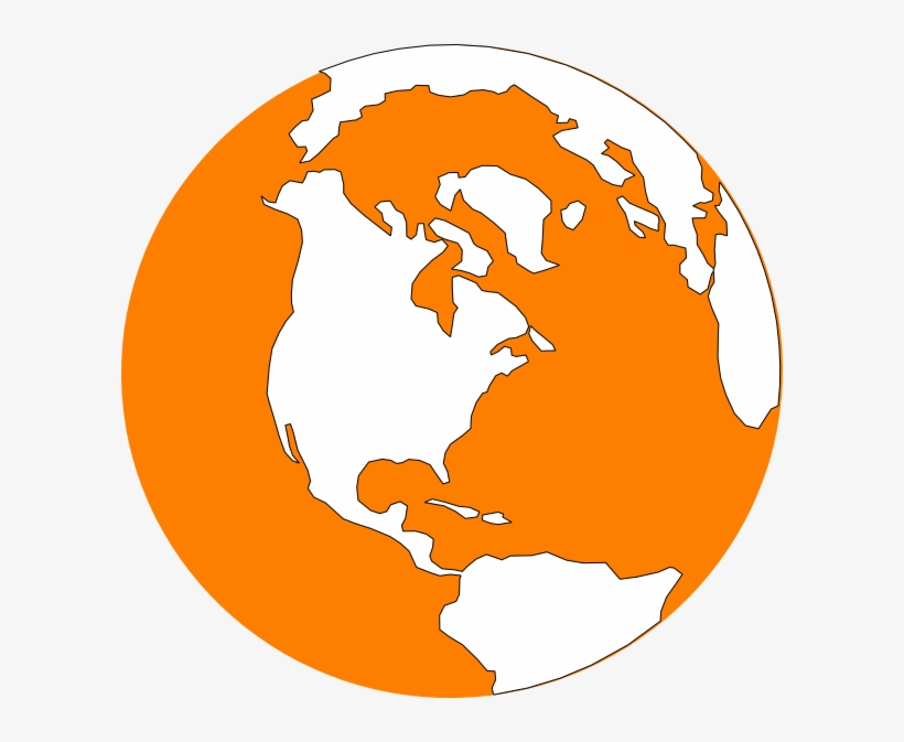 Black And White Earth Clipart - World Globe Black And White, transparent png