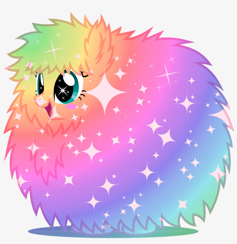 Rainbow Power Fluffle Puff By Lizzysmind - Pink Fluffy Unicorn, transparent png