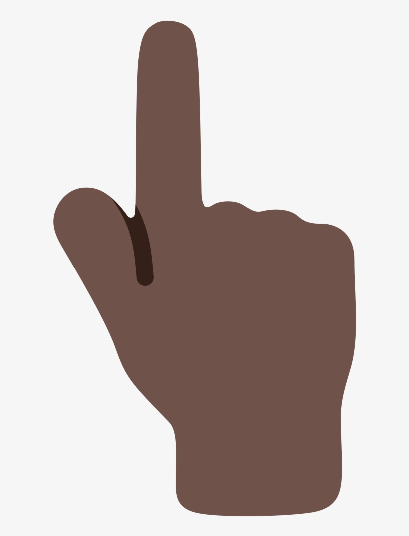 Emoji U1f446 1f3ff - Sign, transparent png