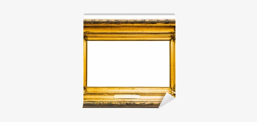 Vintage Gold Frame, Isolated On White Wall Mural • - Picture Frame, transparent png