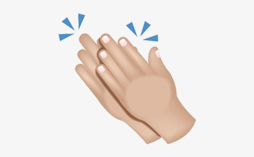 Clapping Hands Emoticon - Aplauso Png, transparent png