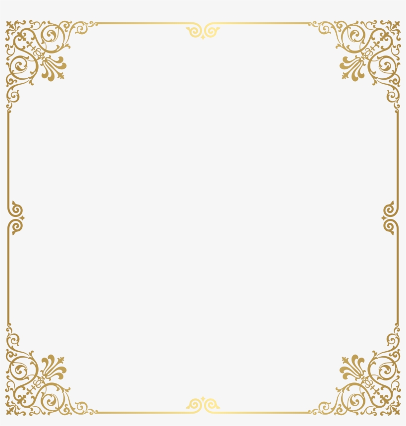Vintage Gold Frame Png, transparent png