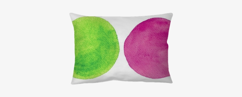 Watercolor Hand Painted Circle Pillow Cover • Pixers® - Cushion, transparent png