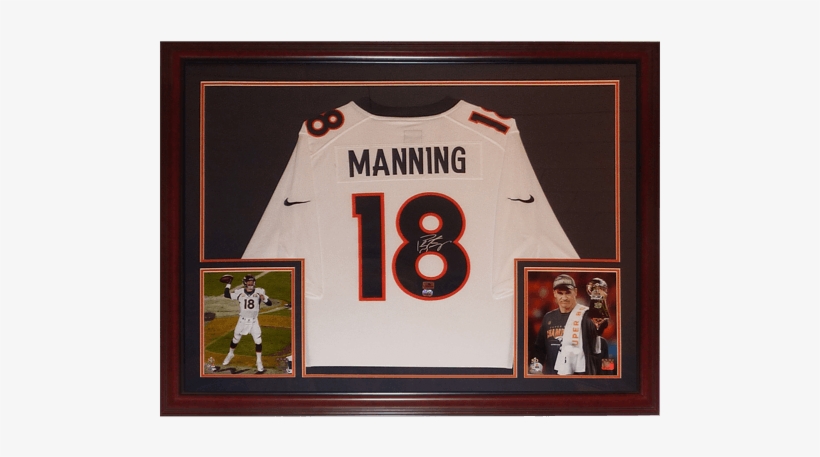 Peyton Manning Autographed Denver Broncos - Peyton Manning Denver Broncos Framed Autographed 8", transparent png