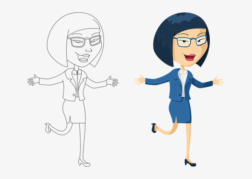 Businesswoman Clipart Money - Happy Woman Cartoon Png, transparent png