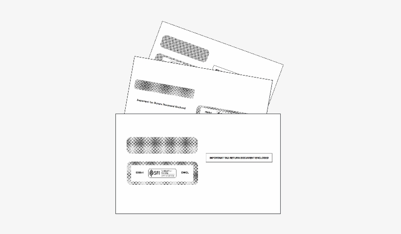 W 2 Envelopes,tax Double Window Security Envelope For - Paper - 350x400