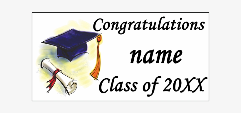 Click For Larger Picture Of Personalized Graduation - Personalized Graduation Diploma Banner, transparent png