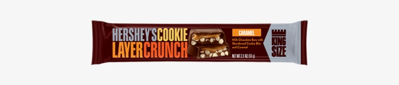 Hershey's Cookie Layer Crunch Caramel King Size Candy - Hersheys Candy Bar, Milk Chocolate, Caramel - 1.4 Oz, transparent png