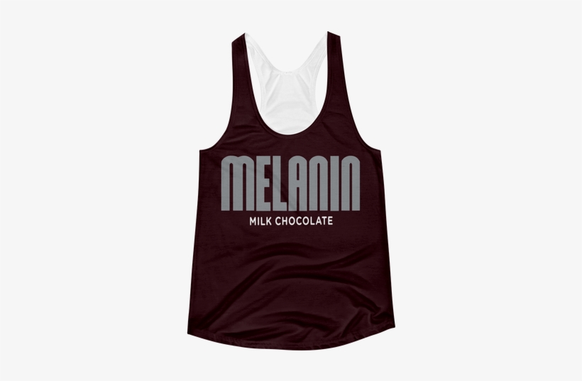 "melanin Hershey Bar" Racerback Tank Top - Active Tank, transparent png