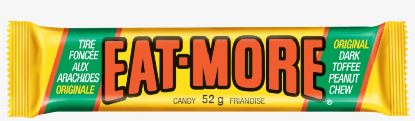 Eat-more Original Dark Toffee Peanut Chew - Eat More Candy Bars, transparent png