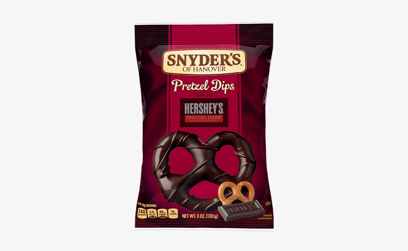 Dark Chocolate Mini Dips - Snyder's Dark Chocolate Pretzels, transparent png