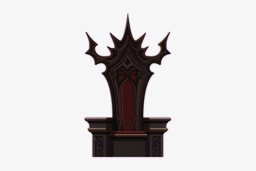 [black Mage's Throne ] - Evil Throne Chair Png, transparent png
