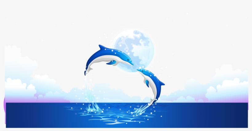 Dolphin Transparent Water Png - Woor 48 X 72 Inches Dolphin Fabric Shower Curtain Set, transparent png