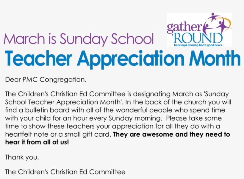 Sunday School Teacher Appreciation Month At Pmc - Custom Drawstring Bag, 11" W X 15" H X 4" D, Promotional, transparent png