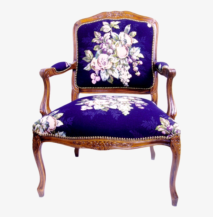 Wooden Chair Png Transparent Image - Blue Vintage Objects Png, transparent png