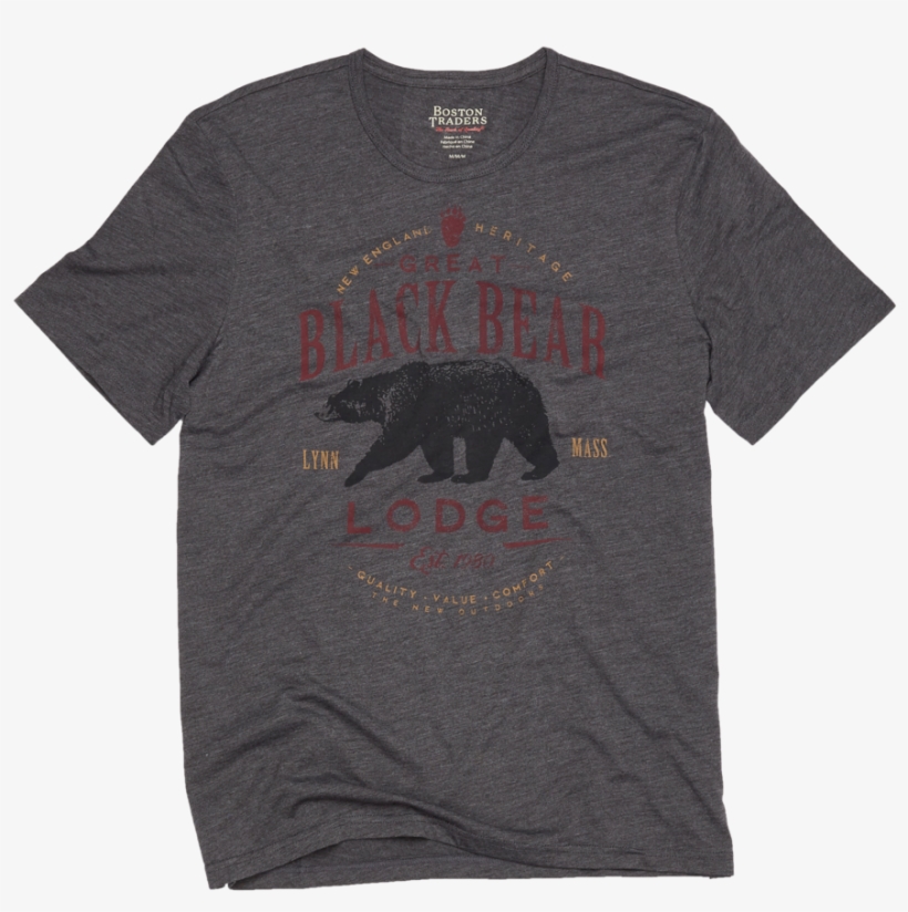 The Black Bear Graphic Tee - Shirt, transparent png