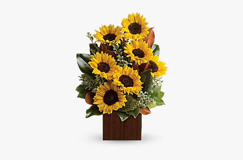 Sunflower Happiness - Flowers - You're Golden Bouquet By Teleflora, transparent png