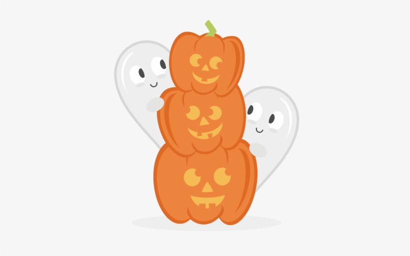 Pumpkins With Ghosts Svg Cut Files For Scrapbooking - Scalable Vector Graphics, transparent png