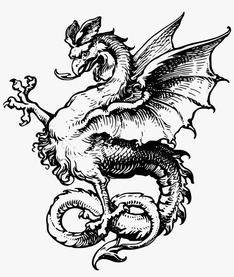 Clipart - Medieval Dragon, transparent png