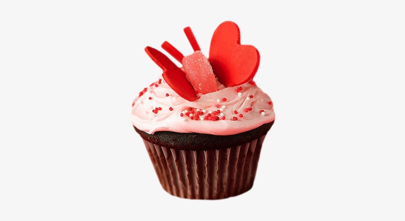 Valentineelements3cupca - Cupcake Happy Valentine Png, transparent png