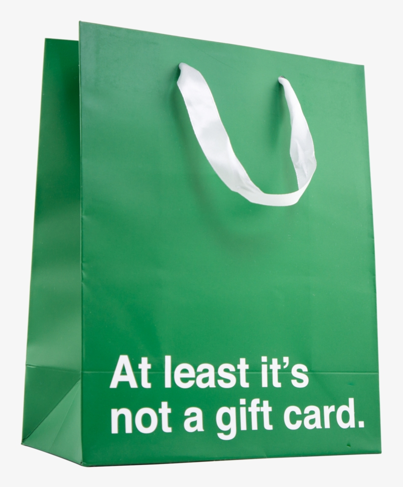 "not A Gift Card" Medium Gift Bag - ...but Seriously, transparent png