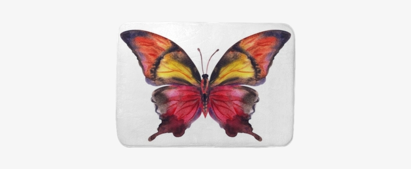 Maroon-yellow Butterfly, Watercolor Painting - Watercolor Painting, transparent png