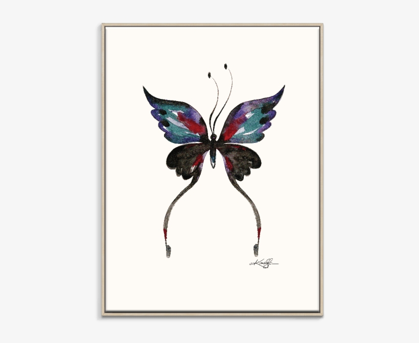 147kms Fft Watercolor Butterfly 13 1 600×600 - August Grove 'butterfly 13' Watercolor Painting Print, transparent png