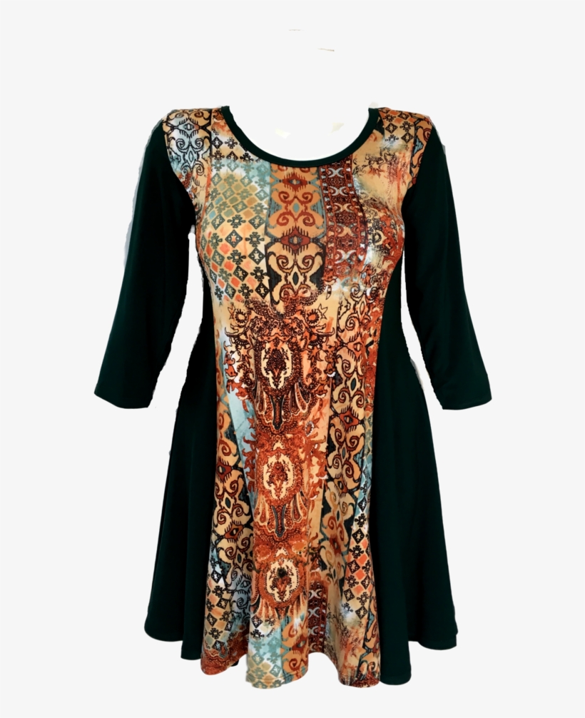 Plus Size Women's Color Block 3/4 Sleeve Tunic For - Jill Alexander Designs, transparent png
